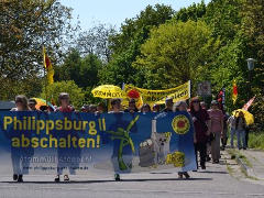 Demo am AKW Philippsburg, 7.05.16 - Foto: Sdwestdeutsche Anti-AKW-Initiativen
