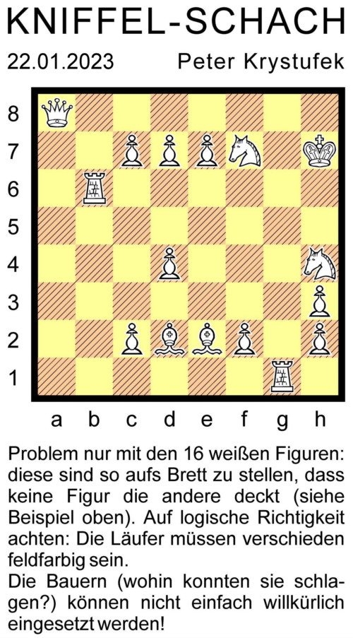 Kniffel-Schach Nr. 18 - Copyright: Peter Krystufek