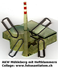 AKW Mühleberg mit Heftklammern