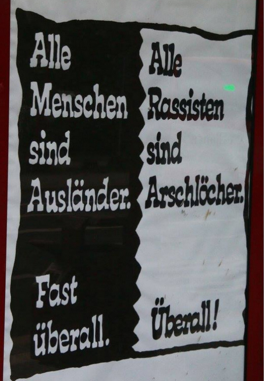 Plakat in Freital im Juli 2015