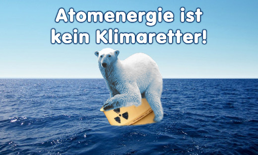 Atomenergie ist kein Klimaretter  - Grafik: Samy - Creative-Commons-Lizenz Namensnennung Nicht-Kommerziell 3.0