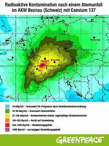 Folgen eines Super-GAU im AKW Beznau