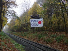 Blockade Atommll-Transport von UAA Gronau nach Ruland, 18.11.19 - Foto: urantransport.de - Creative-Commons-Lizenz Namensnennung Nicht-Kommerziell 3.0