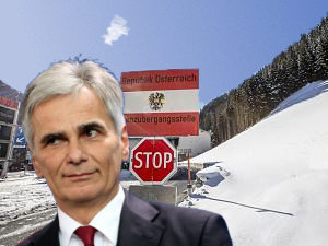 Werner Faymann, brauner Bundeskanzler - Collage: Samy - Creative-Commons-Lizenz 'Namensnennung 3.0 nicht portiert'