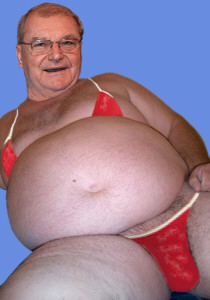 Horst Klemmer mit Bikini