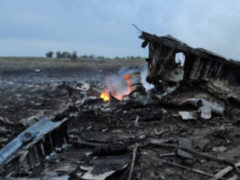 Trmmerfeld von Flug MH17 der Malaysia Airlines