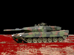 Panzer auf dem Schlachtfeld, Grafik: Samy - auf der Grundlage eines auf Flickr verffentlichten Fotos - Creative-Commons-Lizenz Namensnennung Nicht-Kommerziell 3.0