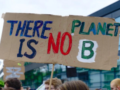 Plakat auf F4F-Demo: 'Es gibt keinen Planet B' - Foto: Niklas Pntk - Creative-Commons-Lizenz Namensnennung Nicht-Kommerziell 3.0