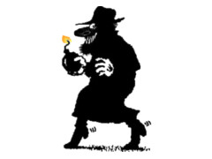 Schreckgespenst Bombenleger - Grafik: Molotow - Creative-Commons-Lizenz Namensnennung Nicht-Kommerziell 3.0