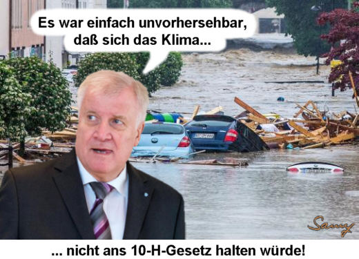 Horst Seehofer: Einfach unvorhersehbar - Karikatur: Samy - Creative-Commons-Lizenz Nicht-Kommerziell 3.0