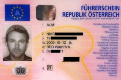 Führerschein mit Spaghettisieb
