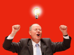 Der erleuchtete Steinbrück-Hampelmann