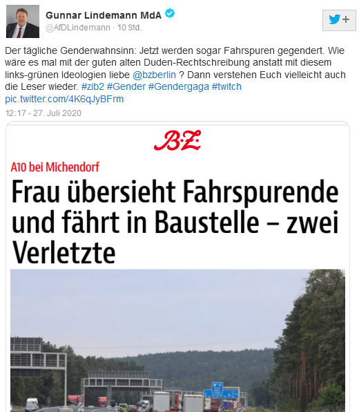 Der Genderwahn der Rechtsextremen - Grafik/Screenshot: Samy - Creative-Commons-Lizenz Namensnennung Nicht-Kommerziell 3.0